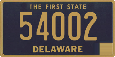 DE license plate 54002