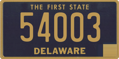 DE license plate 54003