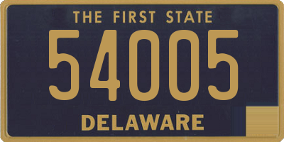 DE license plate 54005