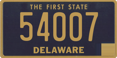 DE license plate 54007