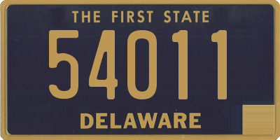 DE license plate 54011