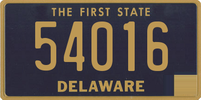 DE license plate 54016