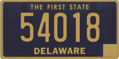 DE license plate 54018