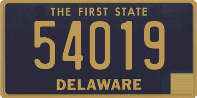 DE license plate 54019