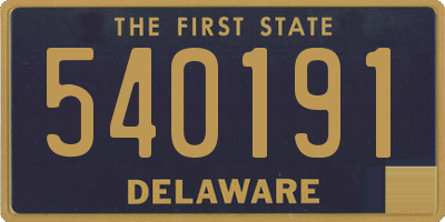 DE license plate 540191