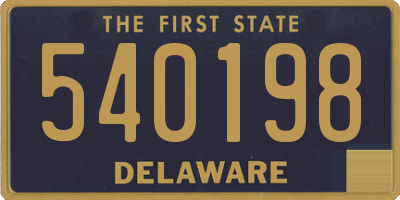 DE license plate 540198