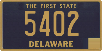 DE license plate 5402