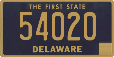 DE license plate 54020