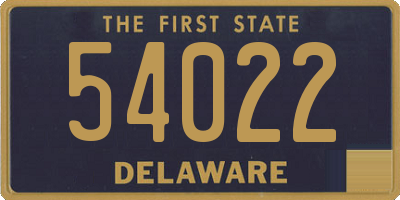 DE license plate 54022