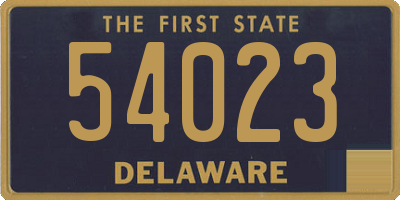 DE license plate 54023