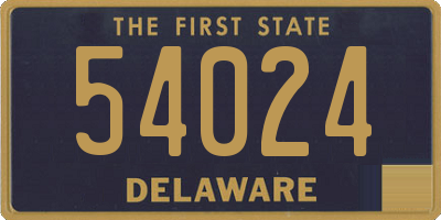 DE license plate 54024