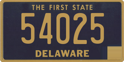DE license plate 54025