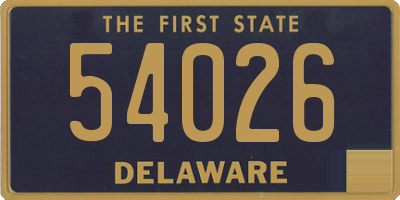 DE license plate 54026