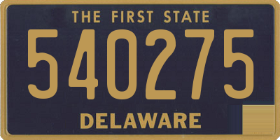 DE license plate 540275