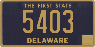 DE license plate 5403