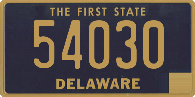 DE license plate 54030