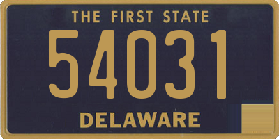 DE license plate 54031