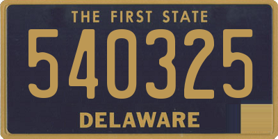 DE license plate 540325