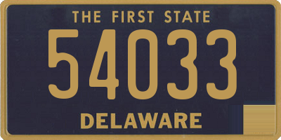 DE license plate 54033
