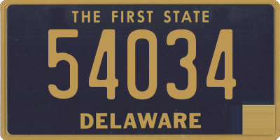 DE license plate 54034