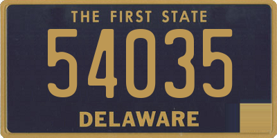 DE license plate 54035
