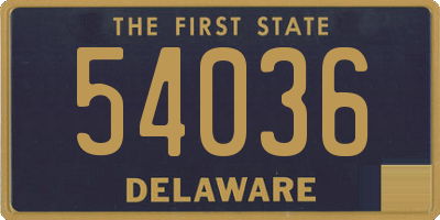 DE license plate 54036