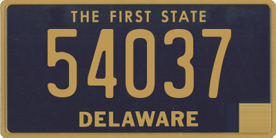 DE license plate 54037