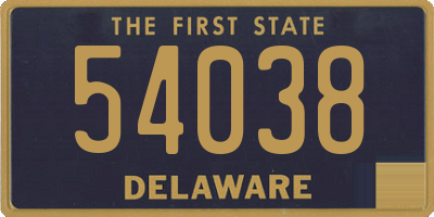 DE license plate 54038