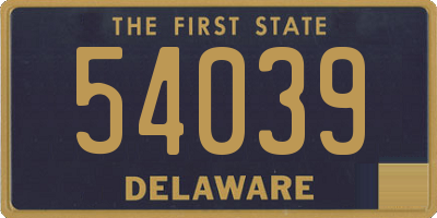 DE license plate 54039