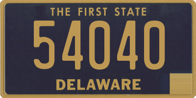 DE license plate 54040