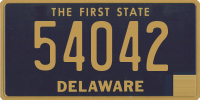 DE license plate 54042