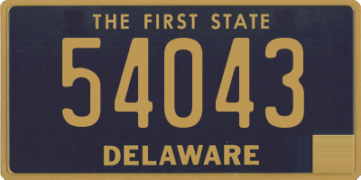 DE license plate 54043
