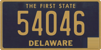 DE license plate 54046