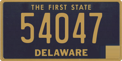 DE license plate 54047