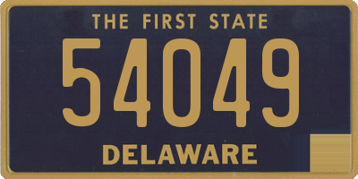 DE license plate 54049