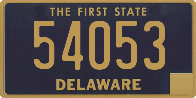 DE license plate 54053