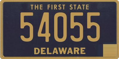 DE license plate 54055