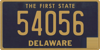 DE license plate 54056