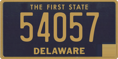 DE license plate 54057