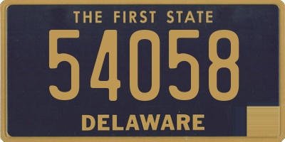 DE license plate 54058