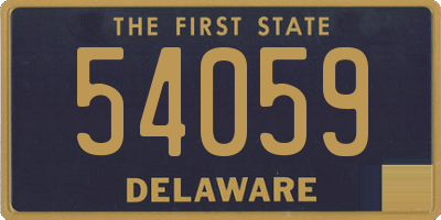 DE license plate 54059