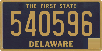 DE license plate 540596