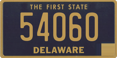 DE license plate 54060