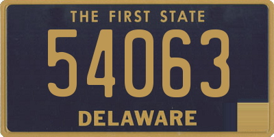 DE license plate 54063