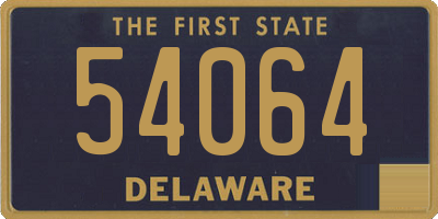 DE license plate 54064