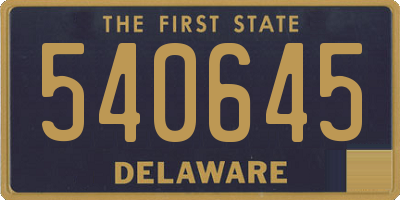 DE license plate 540645