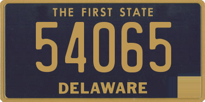 DE license plate 54065