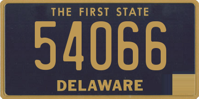 DE license plate 54066