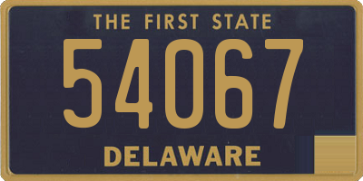 DE license plate 54067