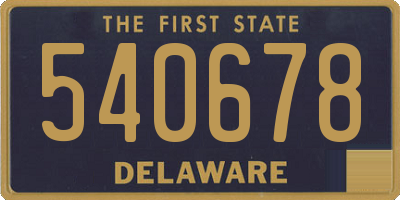 DE license plate 540678